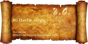 Wilheim Olga névjegykártya